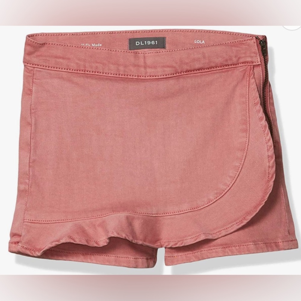 New! DL1961 Lola Skort with ruffle hem - pink denim - girl 10 yy old -never used